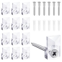 22 Sets Of Mirror Holder Clips Kit,Crystal Clear Plastic Mirror Clip, Mi... - £10.35 GBP