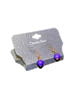 Charles Klein Women&#39;s Purple Earrings Beads Drop Dangle Jewelry Accessories - £5.44 GBP