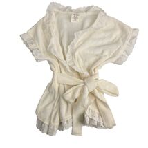 BEACHLAND USA Terry Cloth Cover Up Robe Bath Time Pool Wrap Eyelet Lace ... - $24.75