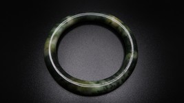 Antique Jade Bangle Bracelet 57mm Inner Diameter - £111.04 GBP