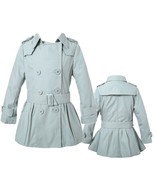 RH Kids Girls Classy Long Trench Coat Belted Jacket Dress Outwear 4-14 R... - £34.84 GBP