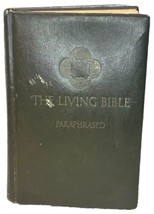 The Living Bible Paraphrased Padded Green Cover Tyndall 1972 - £6.35 GBP