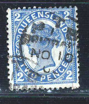 QUEENSLAND  1895-96  Fine  Used  Stamp 2 p. #2 - £0.78 GBP