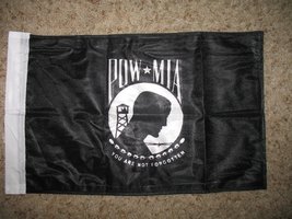 AES POW MIA Pow-Mia 12x18 Boat Motorcycle Car Double Sided Flag with Sleeve 12&quot;x - £9.61 GBP