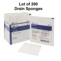 200 Ct, Excilon I.V / Drain Split Dressing Drain Sponge Sterile 4 x 4&quot; 6... - £37.10 GBP