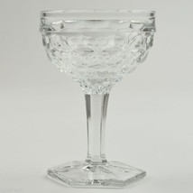 Fostoria Glass American Clear Tall Sherbet Champagne Hexagon Base 2056 Cube - £6.91 GBP