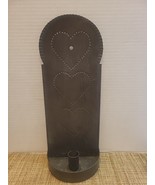 Metal Hole Punched Heart Candle Holder Or Wall Hanging - £10.88 GBP