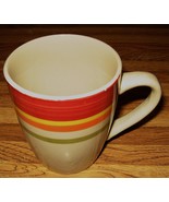 Royal Norfolk Stripe Coffee Mug/Cup/Red Yellow Orange Green/New Unused C... - $10.99