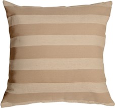 Brackendale Stripes Cream Throw Pillow 22x22, with Polyfill Insert - £47.91 GBP