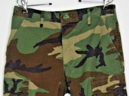 US Army Woodland Camouflage Pattern Combat Cargo Pants Size Small Short - £14.61 GBP