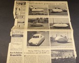 1949 Parade Magazine Page Davis Three Wheeler Car Article Burma Shave Ad - $22.49
