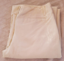August Silk White Linen blend Dress Pants Misses Size 8 - $21.77