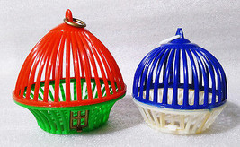 2 OLD CRICKETS CAGE ✱ Beautiful Rare Vintage Old Plastic Pieces ~ Made Portugal - £18.33 GBP