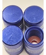 Set of 8 Blue Tire Valve Stem Caps For Car, Standard Fitting #86 - $123.07 MXN