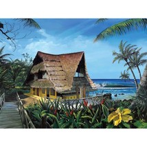 Hawaiian Hideaway 240-75B-2 Artwork Micro Fiber Cleaning Cloth Tropical Bungalow - $10.99