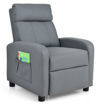 Ergonomic PU Leather Kids Recliner Lounge Sofa for 3-12 Age Group-Gray -... - $183.19