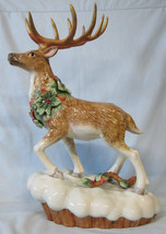 Fitz &amp; Floyd Winter Wonderland Large Deer 18&quot; With Box - £178.80 GBP