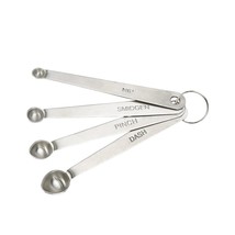 Measuring Spoons Set Stainless Steel 4 Pcs Mini Heavy Duty Kitchenware Home Rest - £10.27 GBP