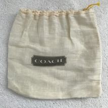 Coach Dust Bag XS Square Woven Drawstring Travel Storage Small Goods Logo Pouch - £11.19 GBP
