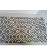 NEW Grey White Geometric Print VALANCE Curtain 32&quot;x 16&quot;  - $11.66 CAD