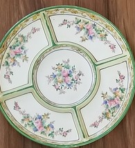 Vintage 10&quot; Round ~ Handpainted ~  Made In Japan ~ Floral Design ~ Servi... - $35.00