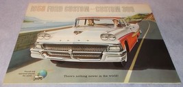 Vintage 1958 Ford Custom 300 Automobile Color Sale Brochure - $14.95
