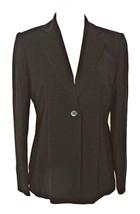 Kasper Single Button Jacket Blazer Black Fitted Lined Professional Career Sz 4P - £34.87 GBP