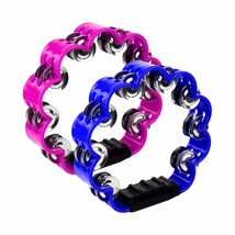 2Pcs 8.5 Inch Plastic Tambourines For Adults Church, Ktv, Flower Shape H... - £25.96 GBP