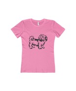 Shih Tzu T Shirt, Women&#39;s The Boyfriend Tee, 5 Colors Available - £15.73 GBP