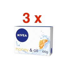 Nivea Bar Soap: Honey & Oil Jojoba Seed Oil 3 X 100 G Free Shipping - $19.79