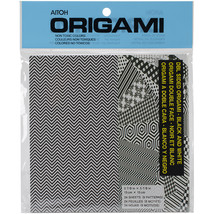 Origami Paper 5.875&quot;X5.875&quot; 24/Pkg Double Sided Black &amp; White - £10.34 GBP