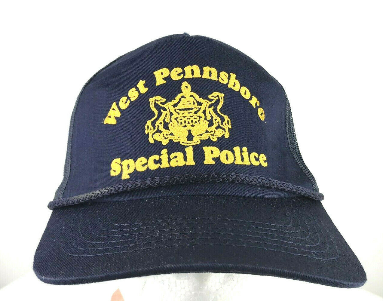 West Pennsboro Special Police Trucker Hat Vintage Snapback 80s Blue Penn... - $19.53