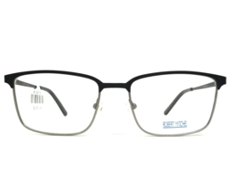 Robert Mitchel Eyeglasses Frames RM 9000 BK Black Silver Square 52-17-140 - £54.29 GBP