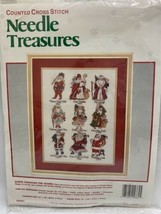 JCA Needle Treasures Counted Cross Stitch &quot;Santa Through The Years&quot; 12X1... - £19.70 GBP