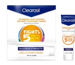 Clearasil Stubborn Acne Control 5-in-1 Spot Treatment Cream 1.0oz - £31.96 GBP