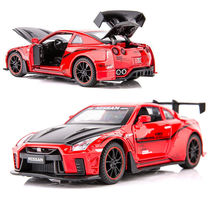 Nissan GTR R35 1:32 Metal Diecast Model Car Toy Collection Sound &Light Pullback - £22.91 GBP