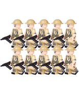 WW1 British Army The 7th Armoured Division Soliders 10 Minifigure Sets - $18.68