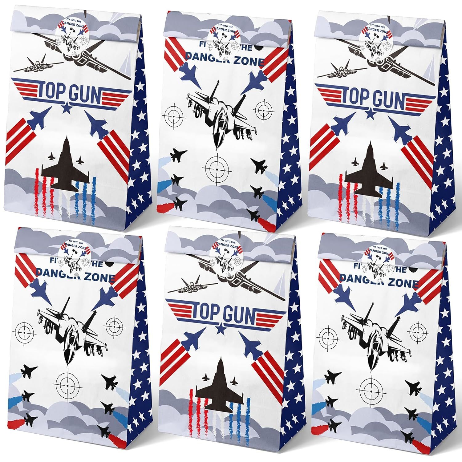 Primary image for Fighter Jet Pilot Party Favor Bags Fighter Pilot Goodie Bags Fighter Jet Pilot P