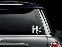 Nautical Stick Family Sailor &amp; Mermaid Window Cut Vinyl Decal Sticker US Seller - £5.32 GBP+