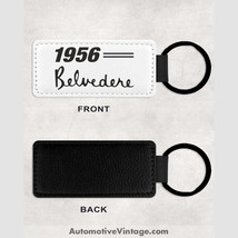 1956 Plymouth Belvedere Leather Car Keychain - $14.65