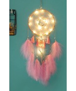 Light Dream Catcher Handmade Feather Native American Boho Circular Net H... - £11.67 GBP