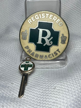 Vtg Registered Pharmacist R PH Auto Badge Emblem And Caduceus Key Charm Lot - £39.78 GBP