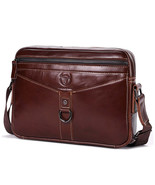 BULLCAPTAIN Men Vintage Leather Messenger Bag Small Shoulder Satchel Bag - $1,032.23 MXN