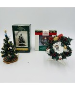 Hallmark Christmas Tree Wreath Frosty And Friends Set Keepsake Miniature - £55.14 GBP