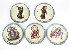 5 Vintage Hummel Christmas Plates 70s Schmid Sister Berta W Germany Decorative - $62.08