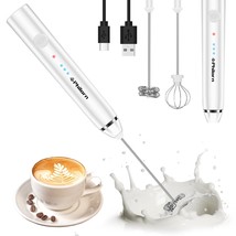 Milk Frother Handheld Rechargeable Coffee Frother - Frother Wand With 2 ... - £19.15 GBP