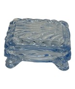 Vintage Cambridge Blue Glass  Shell W/ Koi Feet Trinket Box~Dish  Stash,... - $64.14 CAD