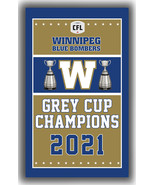 Winnipeg Blue Bombers Football Grey Cup Champions Flag 90x150cm3x5ft Bes... - €12,72 EUR