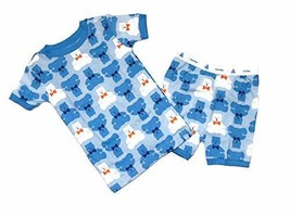 BabyGap Toddler Boy&#39;s Blue Teddy Bear Cotton Pajama Shorts Set, Size 2 Y... - $11.13