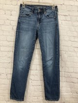 American Eagle Outfitters Super Stretch Skinny Denim Blue Jeans Size 2 s... - $170.53 MXN